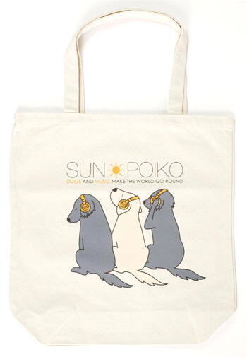 SUN POIKO 犬のトート　（犬のうた　ジャケット　プリント）