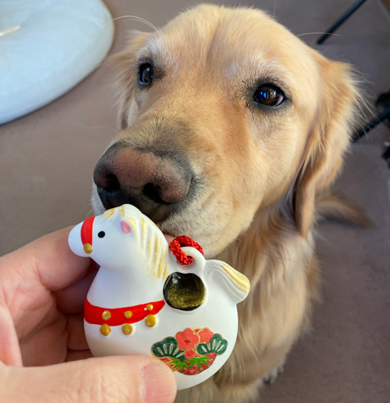 浦和　本太氷川神社さま　干支土鈴　午